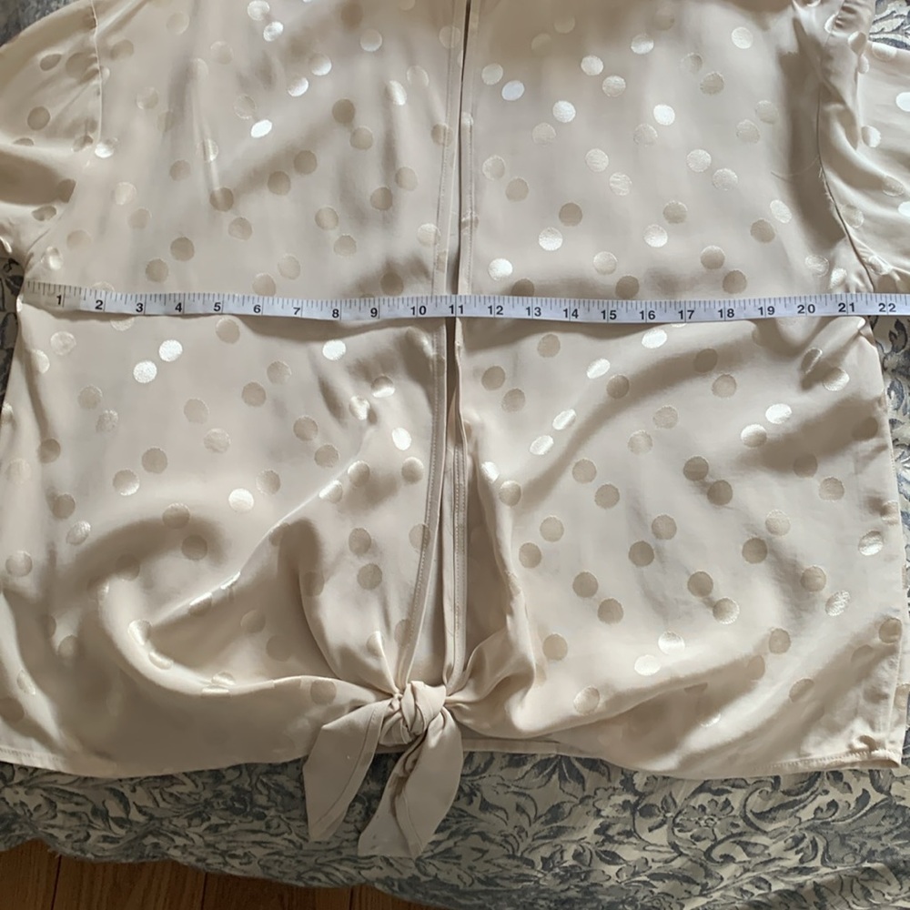Champagne coloured high neck open back shirt - Picture 8 of 8